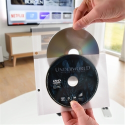 DVD-paket - 50 dubbla DVD-fickor med filt, 2 DVD-pärmar