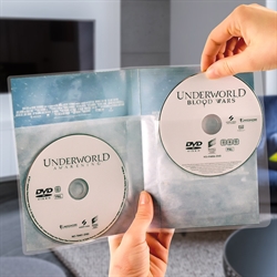 Dubbel DVD-förvaringsficka med filt - 50 st.
