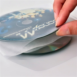 Dubbel CD fickor med filt - 50 st.