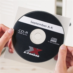 Självhäftande CD-fickor med fingerhål - 10 st.