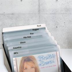 CD Skiljeblad inkl. etiketter med förtryckta genrer - 24 st.