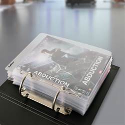 DVD-Skiljeblad med ringpärmshål inkl. etiketter med förtryckta filmgenrer - 16 st.