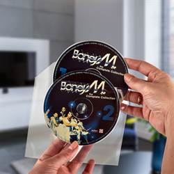 Dubbel CD fickor - plats för 2 DVD-skivor