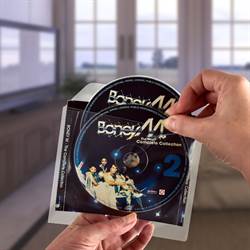 Dubbel CD fickor - plats för 2 DVD-skivor