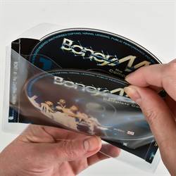 Dubbel CD fickor - plats för 2 DVD-skivor