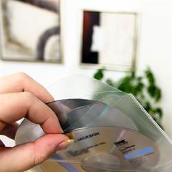 Dubbel CD fickor - plats för 2 DVD-skivor