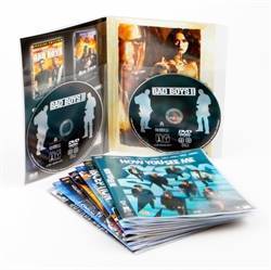 DVD-förvaringsficka, dubbel, med plats för omslag/häfte och 2 DVD-skivor