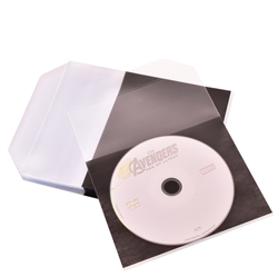 Enkel / Dubbel DVD-fickor med filt för DVD-förvaring - 50 st.