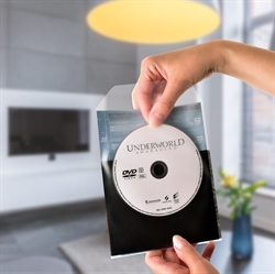Enkel / Dubbel DVD-fickor med filt för DVD-förvaring - 50 st.
