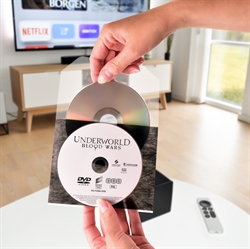 Enkel / Dubbel DVD-fickor med filt för DVD-förvaring - 50 st.