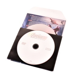 Enkel / Dubbel DVD-fickor med filt för DVD-förvaring - 50 st.