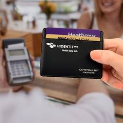 RFID-säkrad kreditkortshållare, för 4 kort