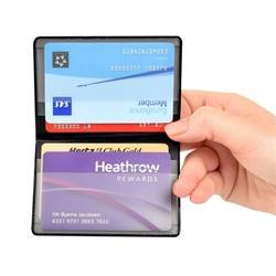 RFID-säkrad kreditkortshållare, mapp för 4 kort
