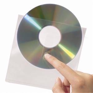 Självhäftande CD-fickor med fingerhål